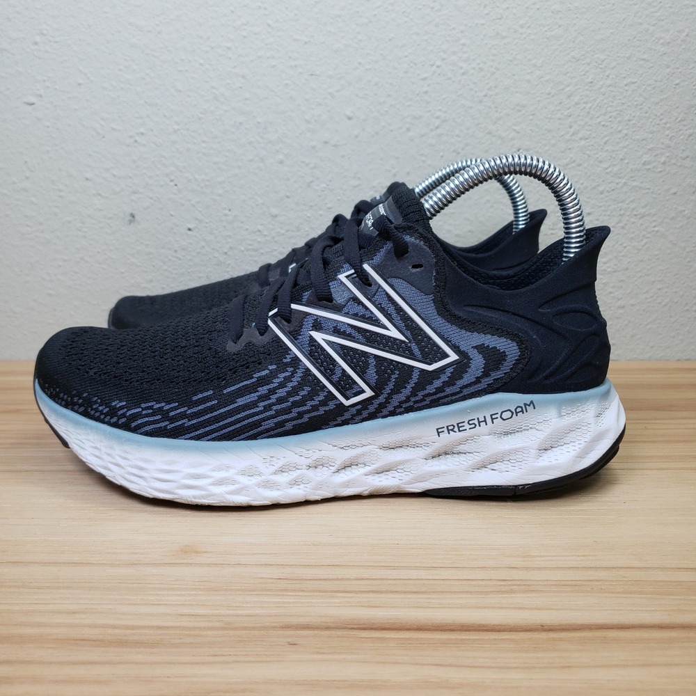 New Balance Fresh Foam 1080 Running Sneakers Black Blue Athletic Gym Women's 7.5